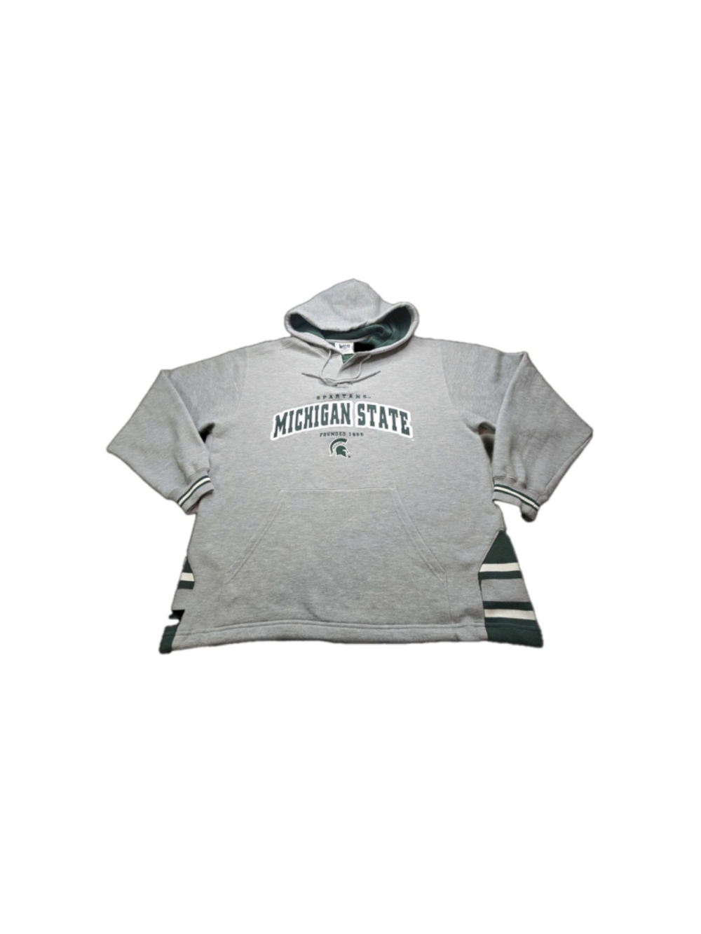 Lee Sport Michigan State Spartans Quarter Zip Hoodie Y2K Gray M